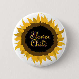 Blumen-Kindersonnenblume Button