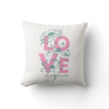 Blumen-Kissen "LOVE"