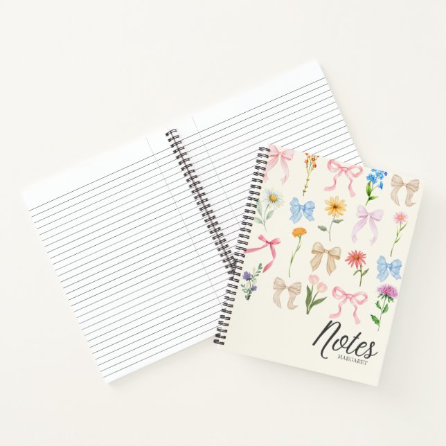 Blumen Klasse Stil Minimal Notizbuch (Innenseite)
