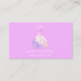 Blumen-Kleid Logo Mode Hochzeitsveranstaltung Rosa Visitenkarte