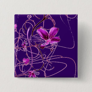Blumen-Knopf Button