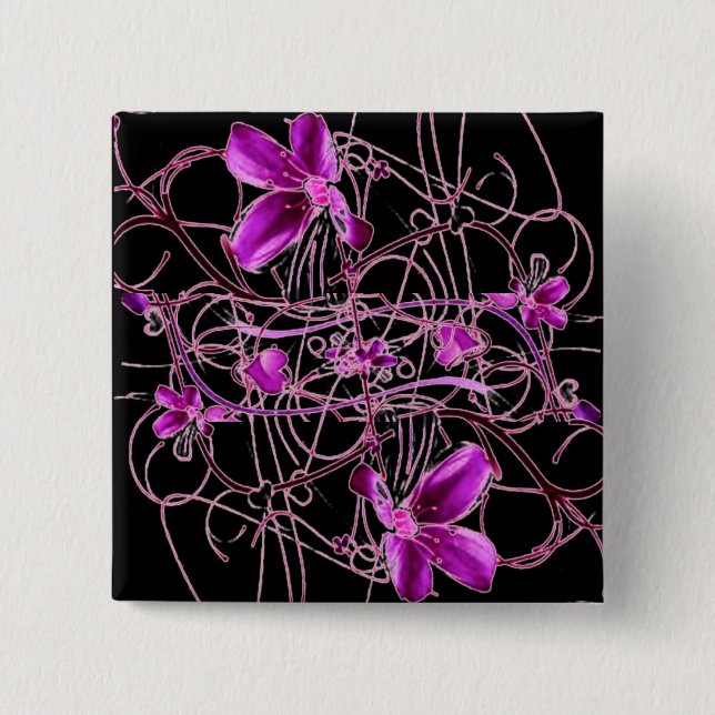 Blumen-Knopf Button (Vorderseite)