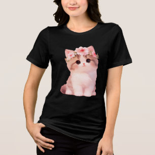 Blumen-Kranken-Kronen-Anhänger Tri-Blend Shirt