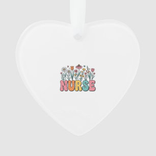 Blumen-Krankenschwester-Blasenbuchstabe Vintage-St Ornament