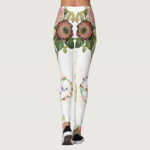 Blumen-Langleggings weiß Teenager Leggings