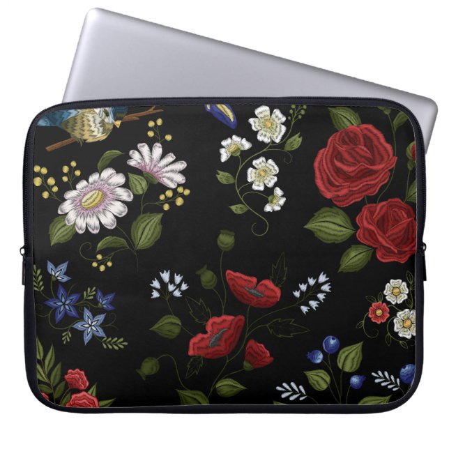 Blumen Laptopschutzhülle (Vorderseite)