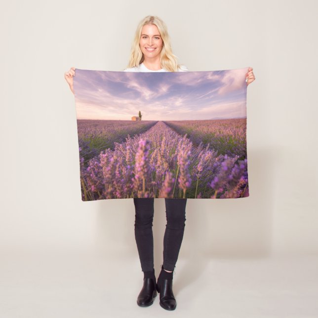 Blumen | Lavendel Südfrankreich Fleecedecke (Beispiel)