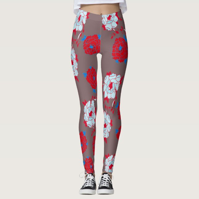 Blumen Leggings (Vorderseite)