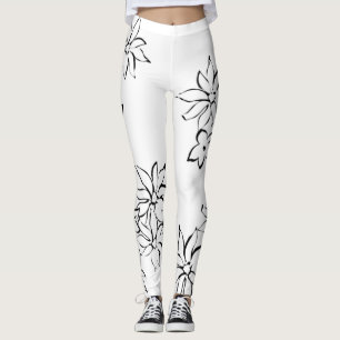 Blumen-Leggings Chic-minimalistischer Stil Leggings