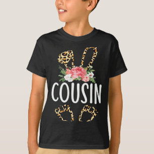 Blumen Leopard Cousin Hase Frohe Ostern Mütter T-Shirt