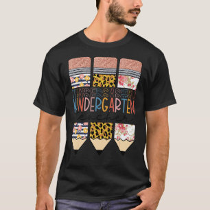Blumen-Leopard-Kindergärtner-Lehrer-Student-Rück-T T-Shirt
