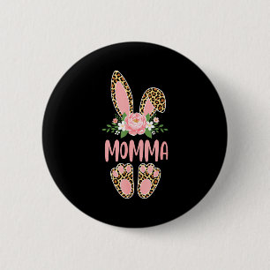 Blumen Leopard Mama Hase frohe Ostern Muttertag Button