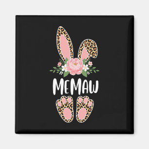 Blumen Leopard Memaw Hase Frohe Ostern Frühling Magnet