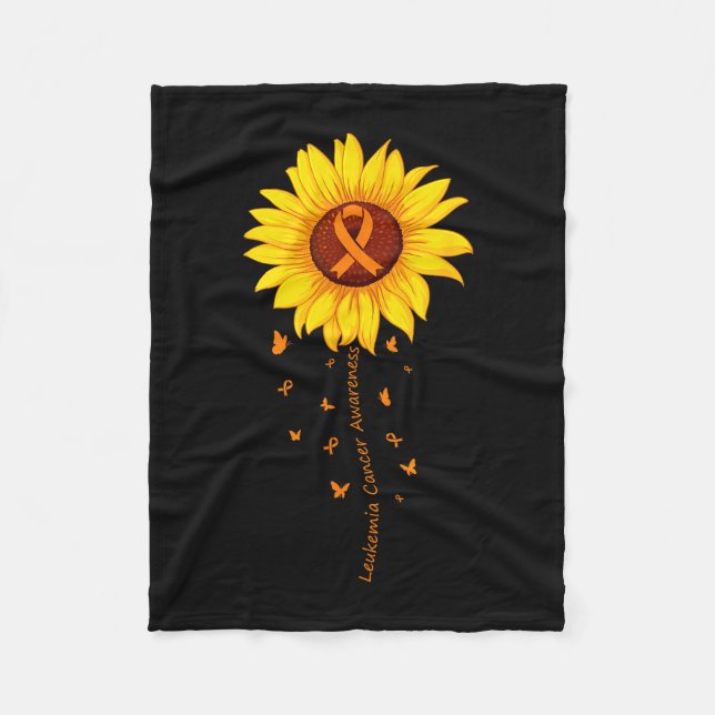 Blumen Leukämie-Bewusstsein  Fleecedecke (Vorderseite)
