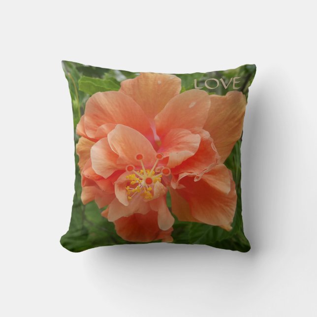 Blumen-Liebethrow-Kissen Kissen (Vorderseite)