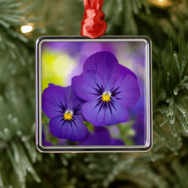 Blumen | LILA STIEFMÜTTERCHEN Ornament Aus Metall (Baum)