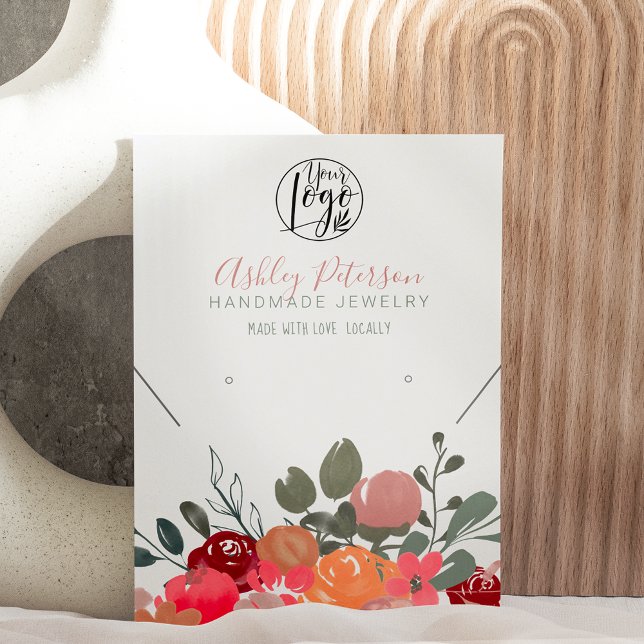 Blumen Logo Schmuck Ohrring Ketten Qr Code boho Visitenkarte (Von Creator hochgeladen)