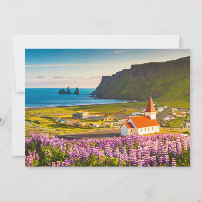Blumen | Lupinen in Bloom Süd Island Dankeskarte (Vorderseite)