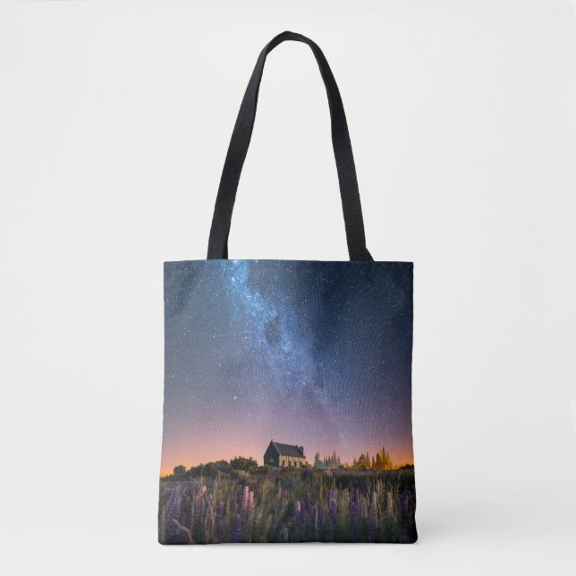 Blumen | Lupines Blühen Tekapo-See Neuseeland Tasche (Vorderseite)