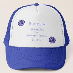"Blumen-Mädchen-" - blaue Rosen [a] Truckerkappe