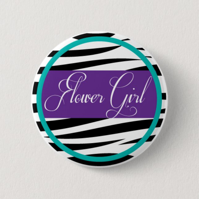 Blumen-Mädchen-Button Button (Vorderseite)