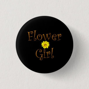 Blumen-Mädchen-Button Button