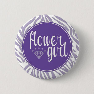 Blumen-Mädchen-Button Button