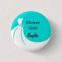 Blumen-Mädchen-Flair Button