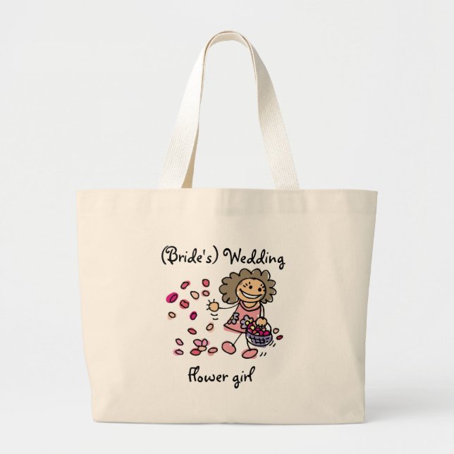 Blumen-Mädchen-Hochzeits-Tasche Jumbo Stoffbeutel (Vorne)