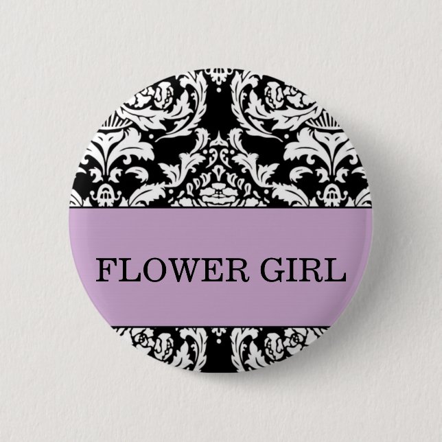 Blumen-Mädchen-Knopf Button (Vorderseite)