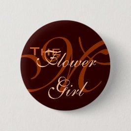 Blumen-Mädchen-Knopf Button