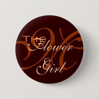 Blumen-Mädchen-Knopf Button