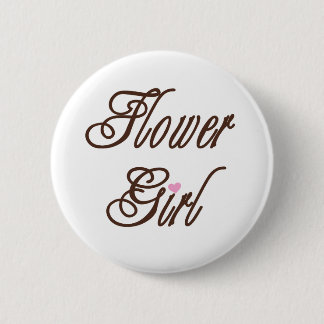Blumen-Mädchen-nobles Braun Button