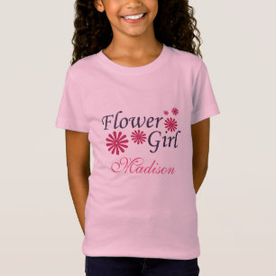 Blumen-Mädchen-personalisierter KinderT - Shirt