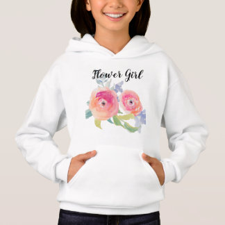 Blumen-Mädchen-Wasser-FarbHoodie - kundengerecht Hoodie