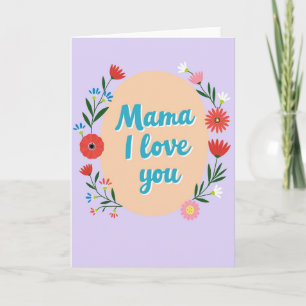 Blumen-Mama-Lieb-Dich-Karte Karte
