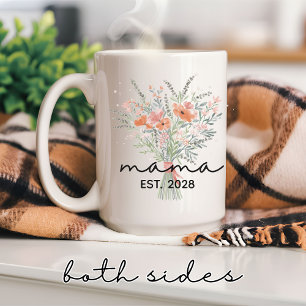 Blumen-Mama-Tasse, individuelles Muttertagsgeschen Kaffeetasse