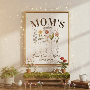 Blumen-Mamas-Garten-Aquarell-Rose Blumen Fotodruck