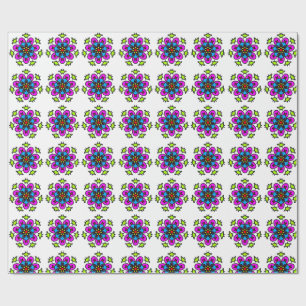 Blumen-Mandala-Muster Geschenkpapier