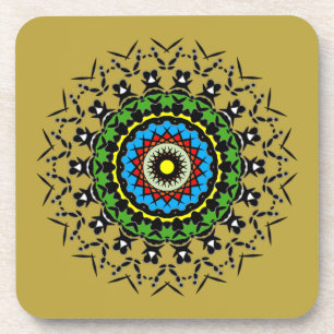 Blumen-Mandala-Nahtlos Getränkeuntersetzer