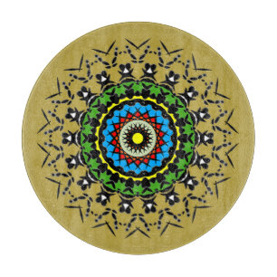 Blumen-Mandala Nahtlos Schneidebrett