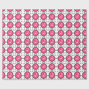 Blumen-Mandala-Nahtloses Muster Modernes Rosa-Orbi Geschenkpapier
