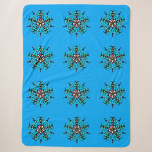 Blumen-Mandala-Nahtloses Muster Sherpadecke