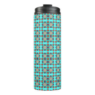 Blumen-Mandala-Nahtloses Muster Thermosbecher