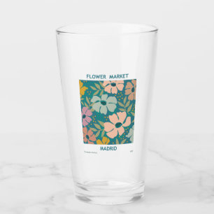 Blumen Market Madrid Print Glas