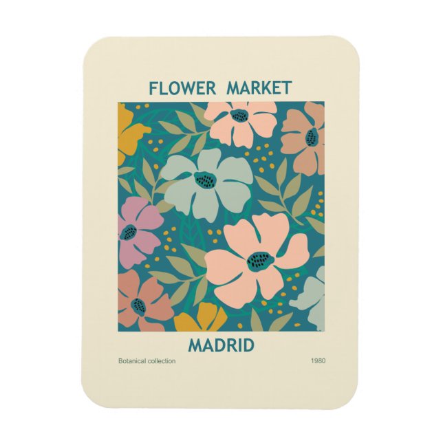 Blumen Market Madrid Print Magnet (Vertikal)