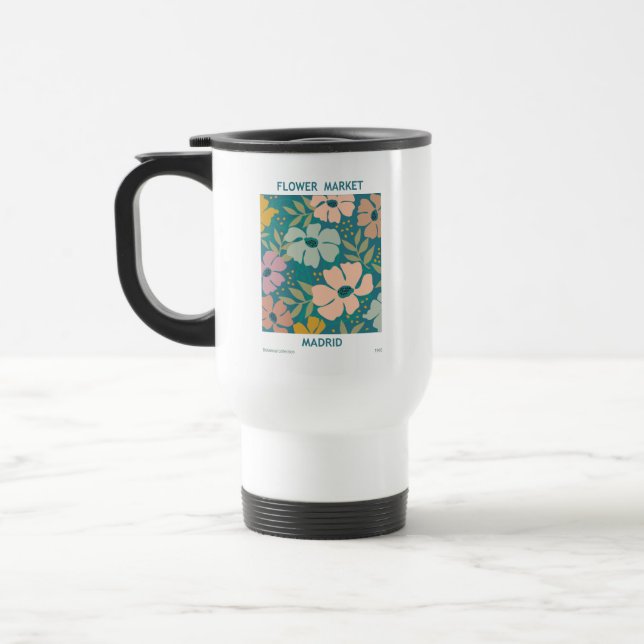 Blumen Market Madrid Print Reisebecher (Links)