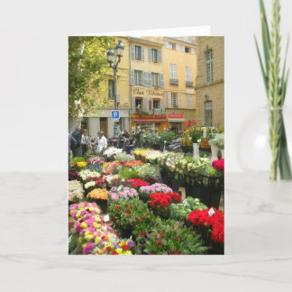 Blumen-Markt in Aix-en-Provence, Frankreich Karte