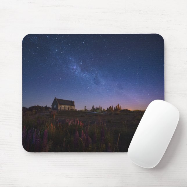 Blumen | Milchstraße Neuseeland Mousepad (Mit Mouse)