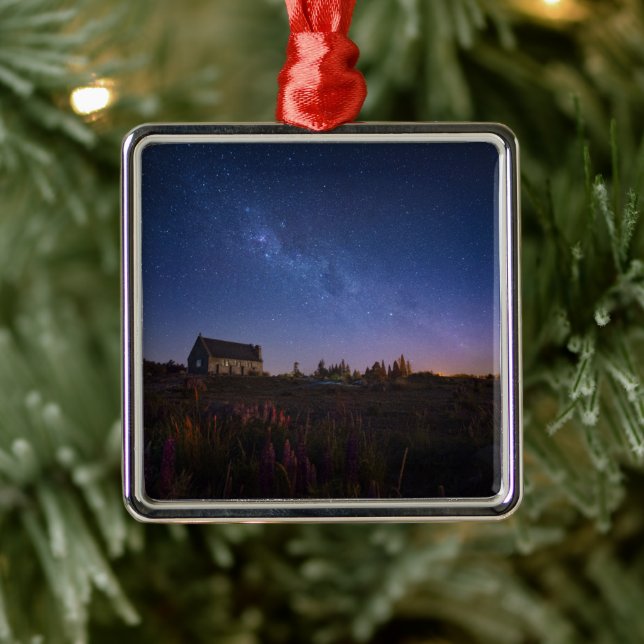 Blumen | Milchstraße Neuseeland Ornament Aus Metall (Baum)